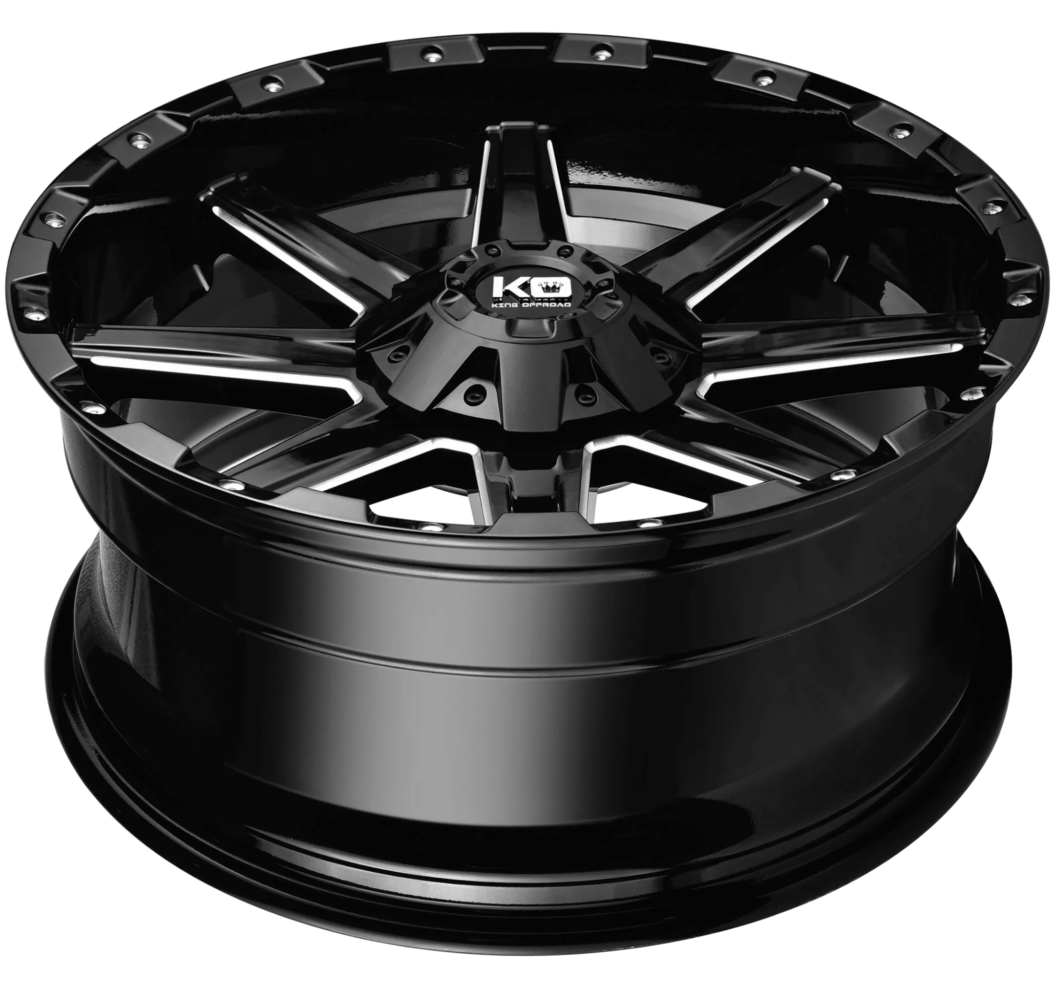 King Blade Alloy Wheels Gloss Black (Milled)